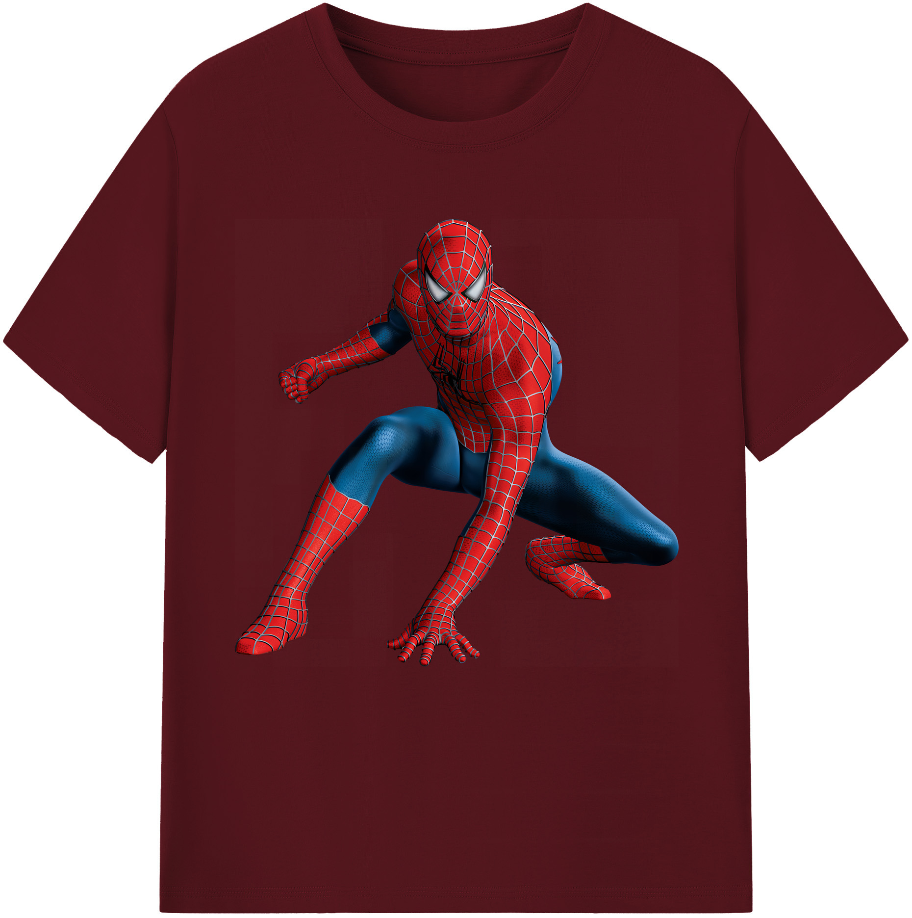 （画像用） Spider Man スパイダーマン 綿100％半袖Tシャツ（フロントプリント）